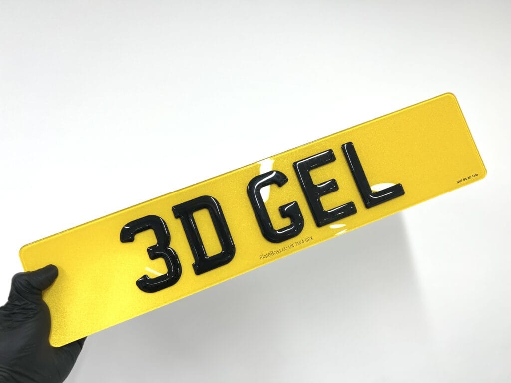 3D Gel Number Plates