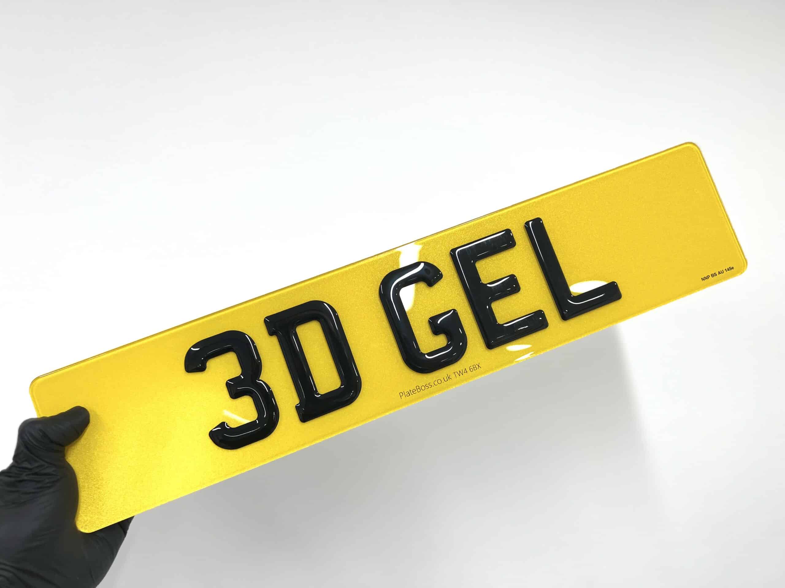 3D Gel Number Plates