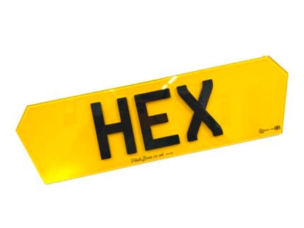 hex number plates